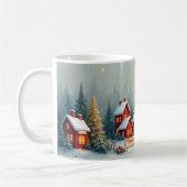 Warm Wishes Personalized Christmas Mug コーヒーマグカップ (左)