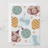 Warm Wishes Personalized Modern Ornament シーズンカード (裏面)