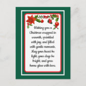 Warm wishes poinsettia christmas card シーズンポストカード (正面)