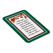 Warm wishes poinsettia christmas card マグネット (右側)
