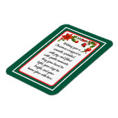 Warm wishes poinsettia christmas card マグネット (左側)