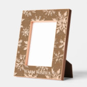 Warm Wishes Snowflakes Christmas レーザー彫刻フレーム (左)