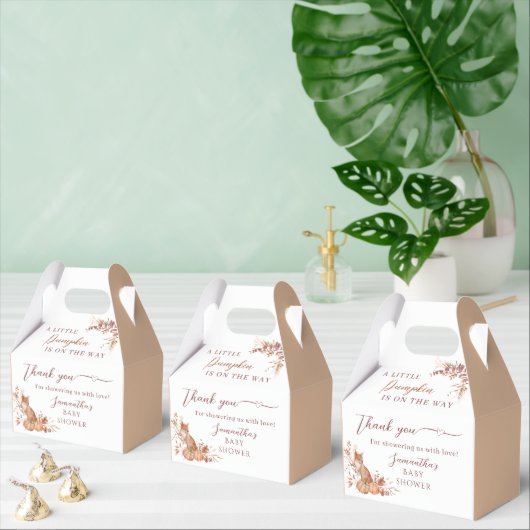 Warm Woodland Fox Pumpkin Thank You フェイバーボックス (複数)