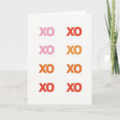 Warm Xo Minimalist Card カード (正面)
