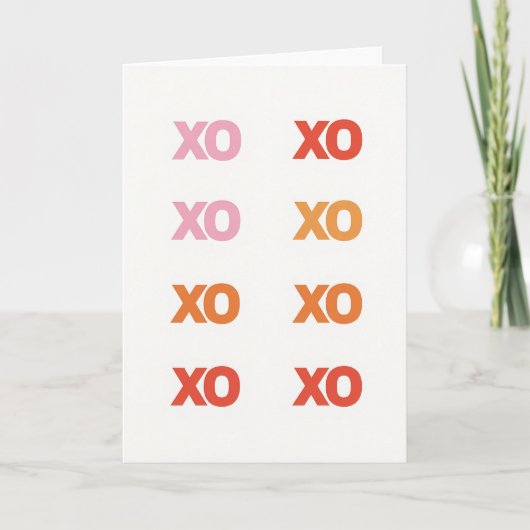 Warm Xo Minimalist Card カード (正面)