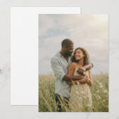 Warm Yellow Romantic Photo 招待状 (正面/裏面)