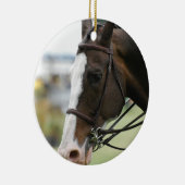 Warmbloodの馬の写真のオーナメント セラミックオーナメント (右)