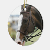 Warmbloodの馬の写真のオーナメント セラミックオーナメント (左)