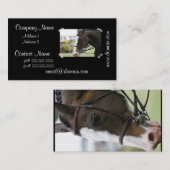 Warmbloodの馬の名刺 名刺 (正面/裏面)