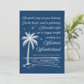 Warmer Wonderland Palm Tree Beach Christmas シーズンカード (スタンド正面)