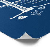 Warmer Wonderland Palm Tree Beach Christmas ポスター (角)