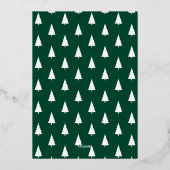 Warmest Wishesスクリプトグリーン6フォトコラージュ 箔シーズンカード (裏面)