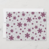 Warmest Wishesヴィンテージバーガンディのクリスマスフォト シーズンカード (裏面)