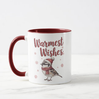 Warmest Wishes – Cozy Winter Bird マグカップ