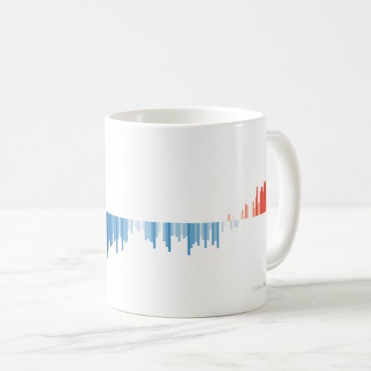 Warming Stripes Mug Bar Graph コーヒーマグカップ (正面右)