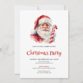 Warmish classic Santa Claus Christmas invitation 招待状 (正面)