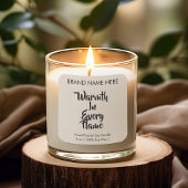 Warmth in Every Flame | Modern Candle Labels スクエアシール