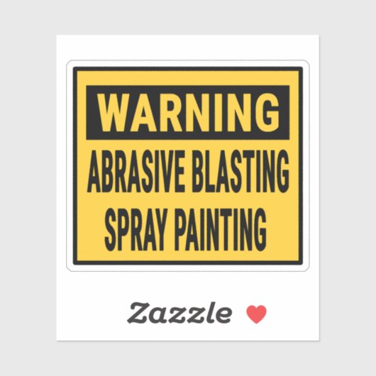 Warning Abrasive Blasting Spray Painting  シール (シート)