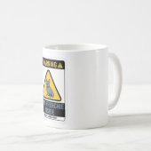 Warning Blue Frenchie Inside Funny French Bulldog コーヒーマグカップ (正面右)