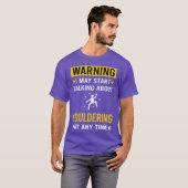 Warning Bouldering Rock Climbing friends Tシャツ (正面フル)