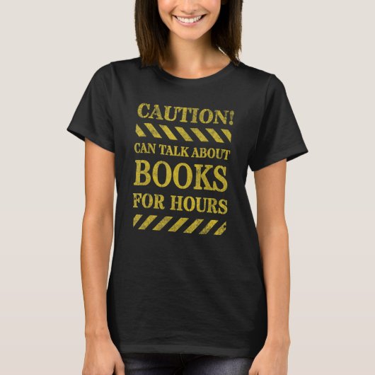 Warning can talk about Books for hours Book  Libra Tシャツ (正面)