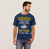 Warning Car Fiing Repair boy friend friend Tシャツ (正面フル)