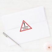 Warning Chechen ! 三角形シール (封筒)