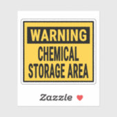 Warning Chemical Storage Area シール (シート)