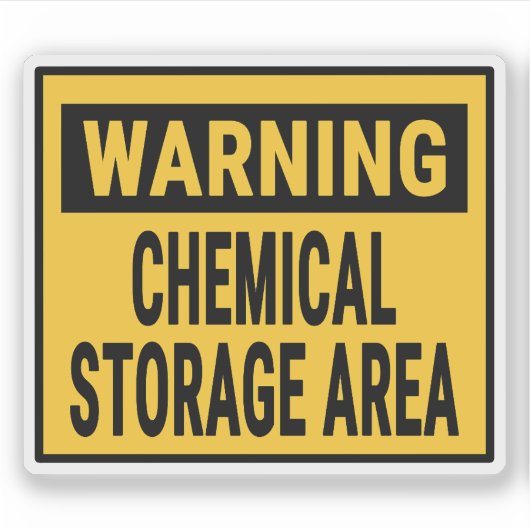 Warning Chemical Storage Area シール (正面)