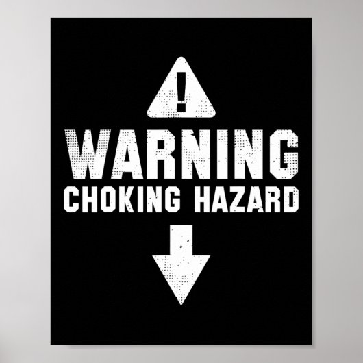Warning Choking Hazard Costume Funny Easy Hallowee ポスター (正面)