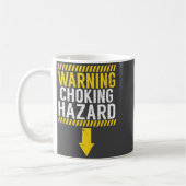 Warning Choking Hazard _ Funny Joke Gift For Men コーヒーマグカップ (左)