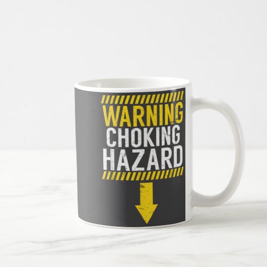 Warning Choking Hazard _ Funny Joke Gift For Men コーヒーマグカップ (右)
