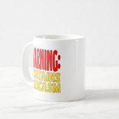 Warning Contains Sarcasm Funny Witty Humor. コーヒーマグカップ (正面左)