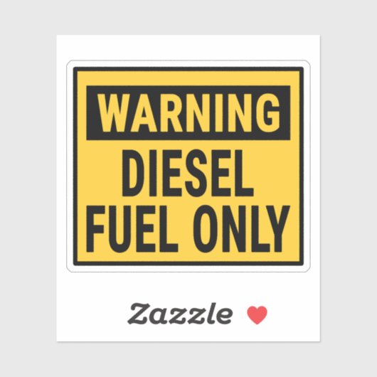 Warning Diesel Fuel Only  シール (シート)