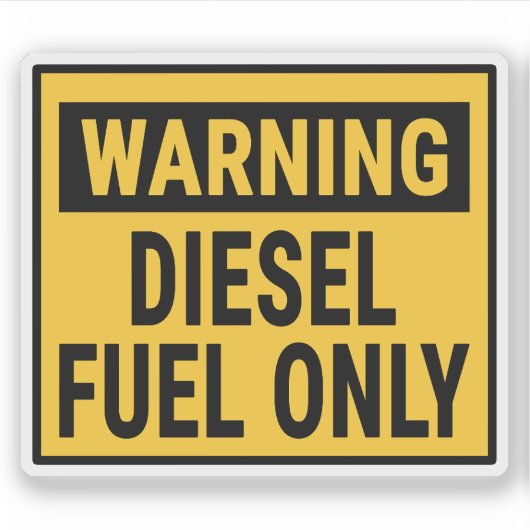Warning Diesel Fuel Only  シール (正面)