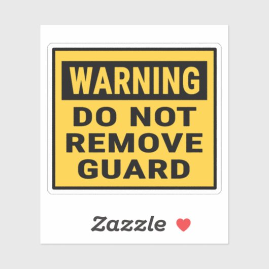 Warning Do Not Remove Guard シール (シート)