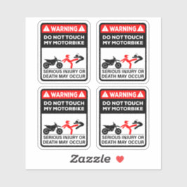 Warning Do Not Touch My Motorbike Vinyl Stickers シール