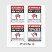 Warning Do Not Touch My Tools Vinyl Stickers シール (シート)