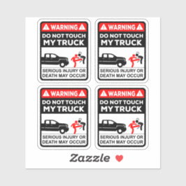 Warning Do Not Touch My Truck Vinyl Stickers シール