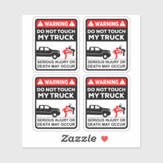 Warning Do Not Touch My Truck Vinyl Stickers シール