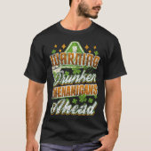 Warning Drunken Shenanigans Ahead St Patricks Day Tシャツ (正面)
