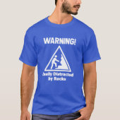 Warning Easily Distracted By Rocks Geologist boy Tシャツ (正面)