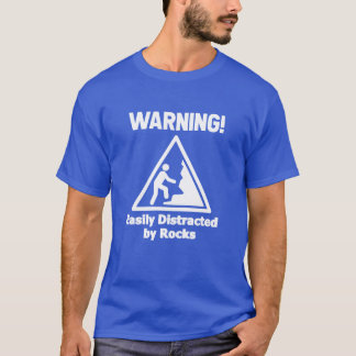Warning Easily Distracted By Rocks Geologist boy Tシャツ