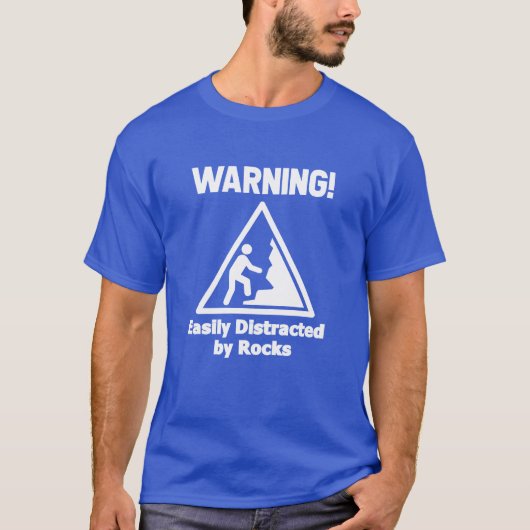 Warning Easily Distracted By Rocks Geologist boy Tシャツ (正面)