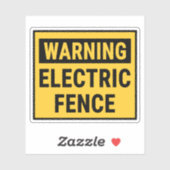 Warning Electric Fence シール (シート)