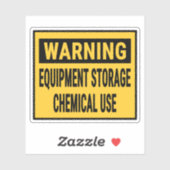 Warning Equipment Storage Chemical Use  シール (シート)