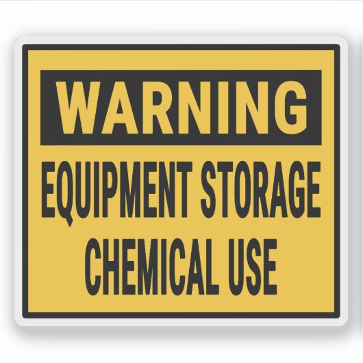 Warning Equipment Storage Chemical Use  シール (正面)