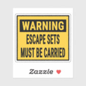 Warning Escape Sets Must Be Carried  シール (シート)