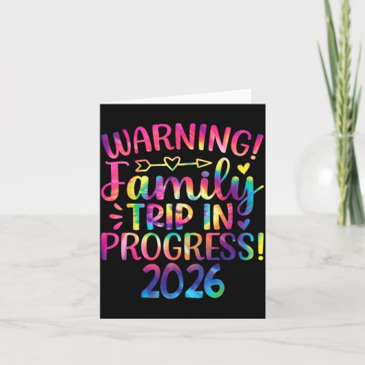 Warning Family Trip In Progress 2026 カード (正面)