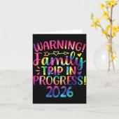 Warning Family Trip In Progress 2026 カード (黄色い花)